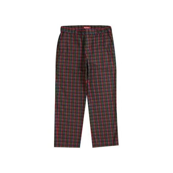 Supreme Other - Supreme Work Pant (SS23) Red Plaid Sz 36